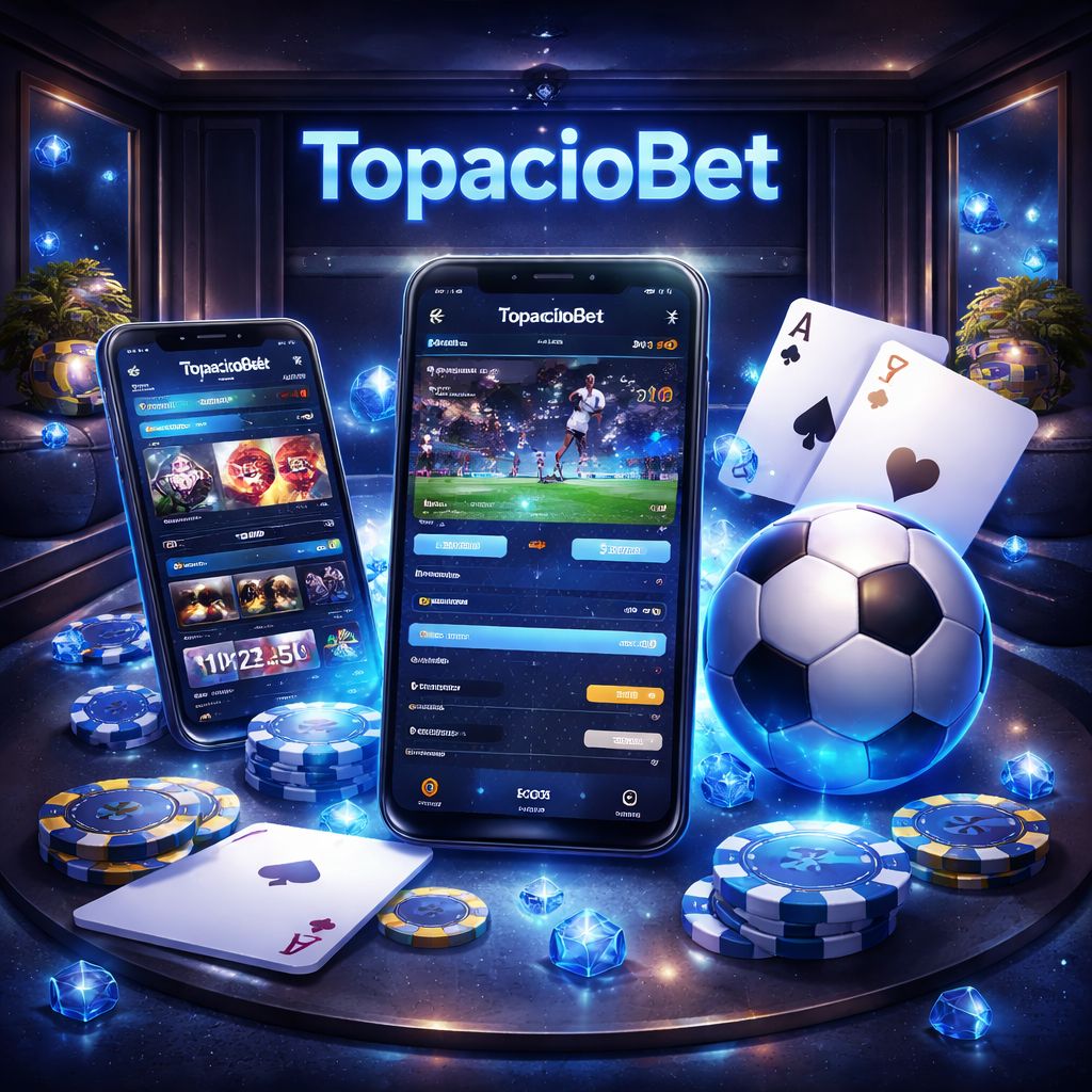 Usuario moderno de apuestas explorando la plataforma TopacioBet desde un dispositivo móvil