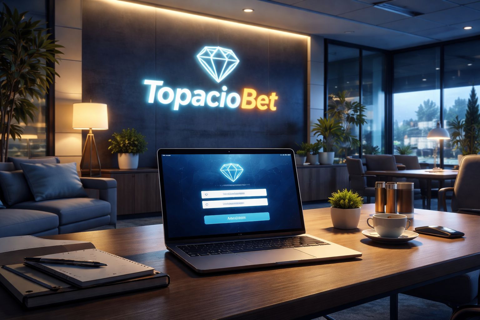 Pantalla de inicio de sesión de cuenta TopacioBet para acceso seguro en Argentina