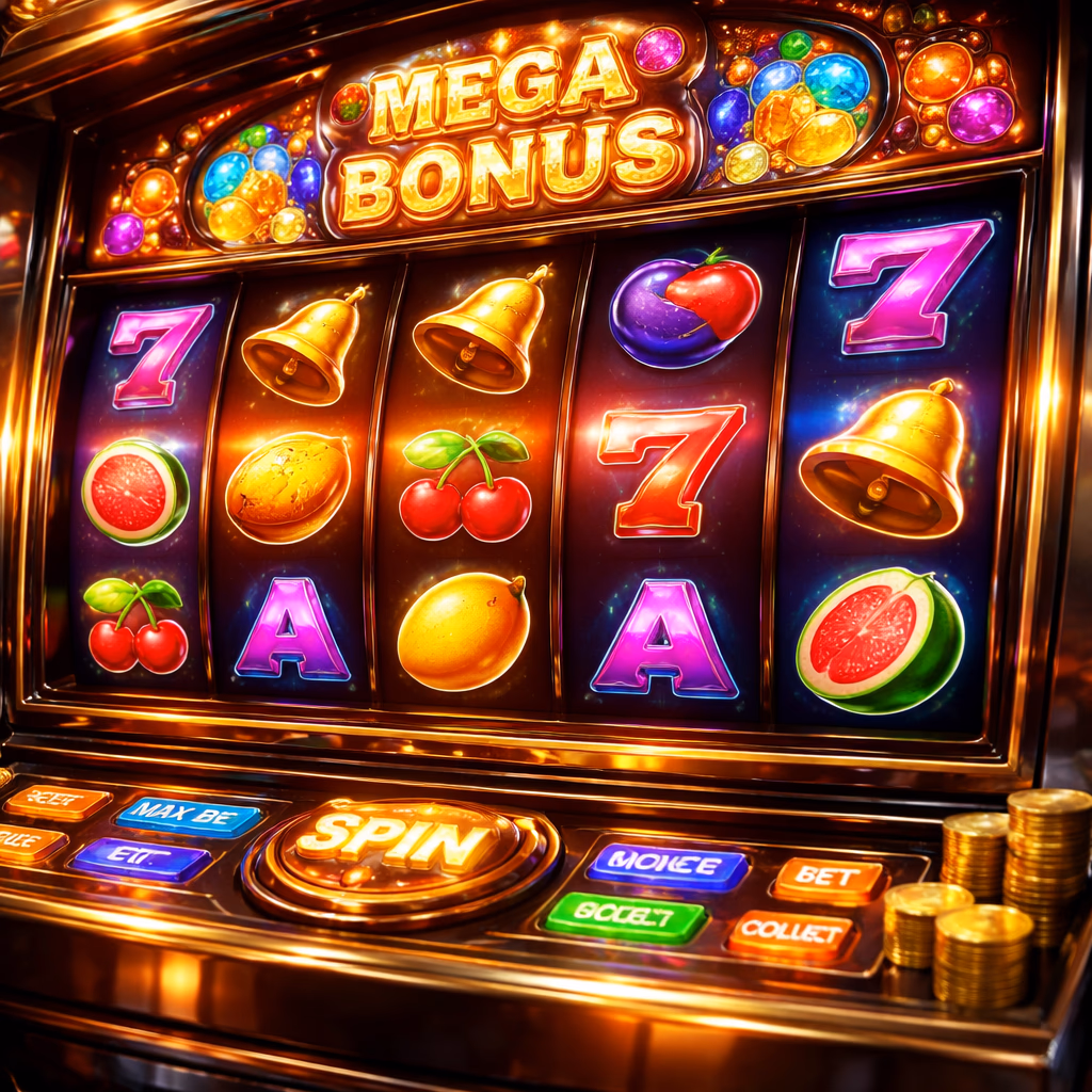 Interfaz moderna de jugador de tragamonedas con luces de celebración y una atmósfera ganadora en TopacioBet.